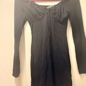 Reformation Black Long Sleeve Dress